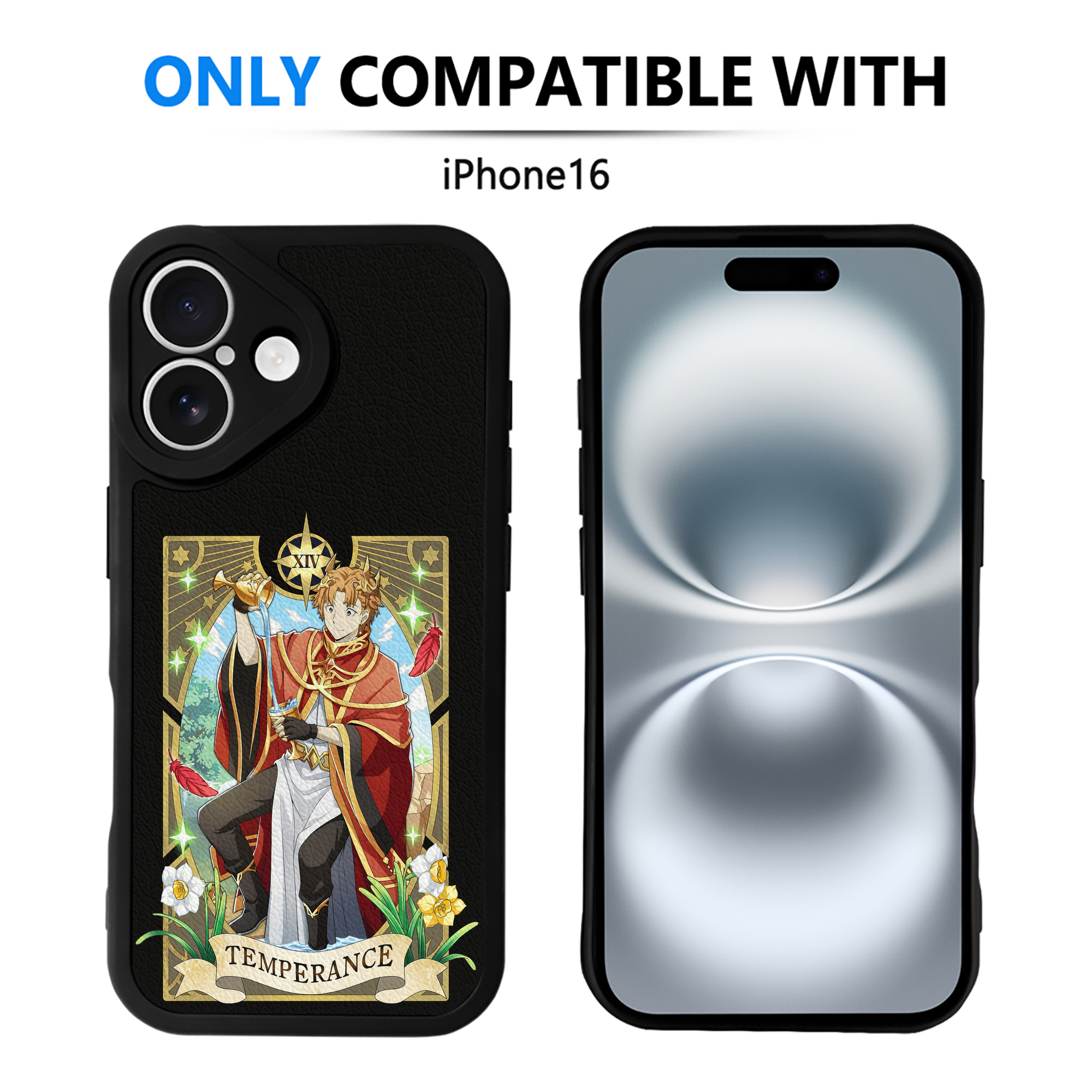 （画像用） 文豪ストレイドッグス Bungo Stray Dogs 【iPhone 16シリーズ対応】シリコンスマホケース（レザー調） 材質：シリコン